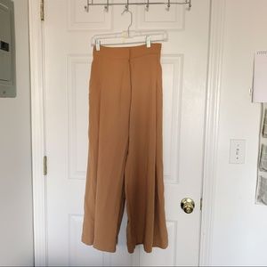 Khaki wide leg trouser